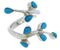 Southwest Turquoise Sterling Silver Ring Size 7-3/4 QX87525